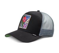 Djinns Casquette Trucker M-Flowers Mesh Béžie Beige Black Violet Broderie Neuf