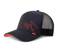 Djinns Hft Casquette Brûlé Spots Noir/Orange Camionneur Chapeau Maille Bonnet