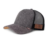 Djinns - Hft Spotted Tweed Trucker Cap Noir Haut Ajusté Maille Capuchon Classic