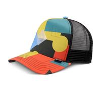 Djinns HFT Trucker Casquette Géométrique Mesh Logo Patch Bunte