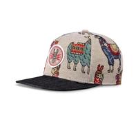 Djinns Lama Linen Beige Noir 6P Casquette Snapback Ajustable
