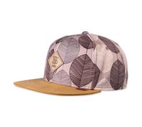 Djinns Snapback 6 panneaux Mod Leaf Chapeau marron en cuir Beige