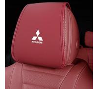 DJJNHF 2 pièces Housse de Tête de Siège de Voiture avec Poche de Rangement pour Mitsubishi Eclipse Spyder IV (4G) 2006-2011, Protecteur de Tête de Siège de Voiture,Red