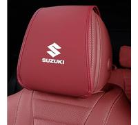DJJNHF 2 pièces Housse de Tête de Siège de Voiture avec Poche de Rangement pour Suzuki Celerio Spacia Baleno SX4 Vitara Jimny, Protecteur de Tête de Siège de Voiture,Red