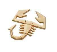 DJJNHF 3D Autocollants Emblèmes Voiture pour Abarth 595 Esseesse 2018, Autocollants Logo Métalliques, Voiture Styling Accessoires,Gold