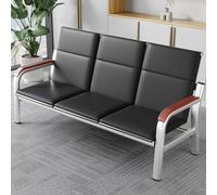 DJJYCTNM Banc de Salle D'attente 3 Places avec Accoudoirs, Chaises de Réception en PU Durable, Mobilier de Bureau pour Bureau, Hôpital, Aéroport, Banque et Hall D'entrée(Brown)