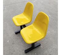 DJJYCTNM Banc de Salle D'attente pour Enfants À 2 Places, Sièges de Stade en Plastique Colorés, Banc de Réception pour Basket-Ball Scolaire, Intérieur et Extérieur(Yellow)
