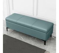 DJJYCTNM Banc de Salle D'attente pour Magasin de Vêtements, Grand Pouf de Rangement avec Couvercle Amovible, Banc À Chaussures pour La Maison et Les Centres Commerciaux(Green,100x40x45cm/39x16x18in)