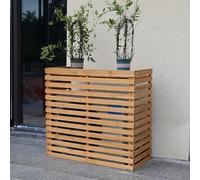 DJJYCTNM Cache Climatiseur, Cache Climatiseur Exterieur Bois, Boîtier de Poubelle, Support de Climatiseur Caché, Support de Fleurs, Grilles de Protection pour Climatiseurs et Pompes À Chaleur (Color