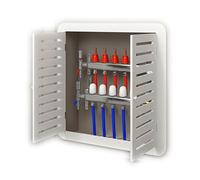 DJJYCTNM Panneau D'accès au Radiateur, Cache Radiateur Facile À Installer, Armoire Chauffante de Style Moderne avec 2 Portes et Lattes Horizontales(40x40cm/16x16in)