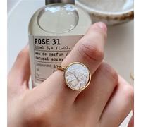 DJMJHG 925 Sterling Silver Shell Anneau Ouvert pour Les Femmes Sculpté Vierge Marie Ange Shell Index Finger Ring Party Bijoux Cadeau 1