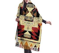 DJNGN Arrow Native American Retro Aztec Pattern Cashmere Scarf for Women Men Lightweight Unisex Fashion Soft Winter Scarves Fringe Shawl Wrap