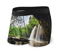 DJNGN Boxer pour Homme Thaïlande Heo Suwat Waterfall Khao Yai National Park Fly Front avec Pochette sous-vêtements