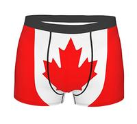 DJNGN Canada Drapeau Canadien Nouveaux sous-vêtements pour Hommes Respirant Stretch Boxer Slips Doux caleçons Hommes Boxer Leggings
