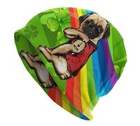 DJNGN Carlin Chien J'aime Maman Bonnet Chimio Chapeau Cancer Chapeaux tricotés Chapeaux Baggy Slouchy écharpe Casquette pour Adultes Femmes Hommes