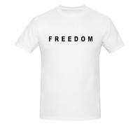 DJNGN Charlie Kirk Freedom T-Shirt Homme en Coton à Manches Courtes et col Rond