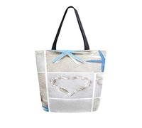 DJNGN Collage Of Summer Canvas Tote Bag Fourre-tout Sac de transport Sac à bandoulière pour le shopping voyage réutilisables