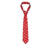 DJNGN Cravate pour homme avec cœurs rouges Saint Valentin