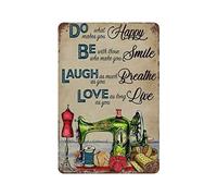 DJNGN Do What Makes You Happy Vintage Poster Métal Tin Sign Art Plaque Murale Décor Rétro Fer Peinture Aluminium Signe pour La Maison Hommes Cave Bar Café Extérieur Garage Décor 20,3 x 30,5 cm
