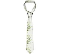 DJNGN Feuillage et herbes avec libellules imprimé ailé hommes cravate classique cravates formelles pour hommes fête d'affaires