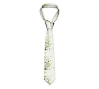 DJNGN Feuillage et herbes avec libellules imprimé ailé hommes cravate classique cravates formelles pour hommes fête d'affaires