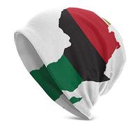 DJNGN Golden Crown African American Pride White Beanie Chemo Hat Cancer Headwear Knitted Hats Baggy Slouchy Scarf Cap for Adults Women Men