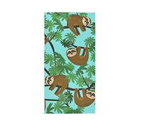 DJNGN Grandes Serviettes à Main Motif Paresseux de la Jungle 38,1 x 76,2 cm, Super absorbantes, Douces, polyvalentes pour Les Mains, Le Visage, la Salle de Bain, la Salle de Sport