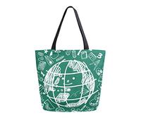 DJNGN Great Earth Canvas Tote Bag Sacs d'épicerie réutilisables Sac de transport fourre-tout avec poignées