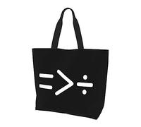 DJNGN L'égalité est plus grande que la division Sac à main en toile léger pour femme Sac à provisions réutilisable Noir