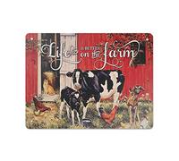 DJNGN Life Is Better On The Farm Plaque en métal rétro Affiche en métal Plaque de signalisation vintage Café Bar Maison Décoration extérieure Cuisine Fer Peinture Café Club Man Cave Plaque murale
