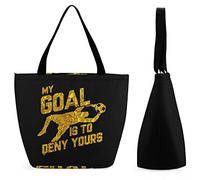 DJNGN Mon objectif est de refuser votre football Grand sac à main de shopping réutilisable Sac fourre-tout imprimé personnalisé pour femme