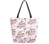 DJNGN My Love Is Flying Arrow Sac d'épicerie réutilisable en toile Sac fourre-tout Grand sac à main pliable et lavable Épaule pour femme