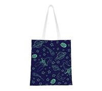 DJNGN Navette spatiale sac à bandoulière décontracté sac à main réutilisable Shopping voyage sac d'épicerie fourre-tout cadeaux pour les femmes