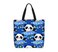DJNGN Panda Star Sac à bandoulière décontracté Sac à main réutilisable Shopping Voyage Sac d'épicerie Fourre-tout Cadeaux pour femmes