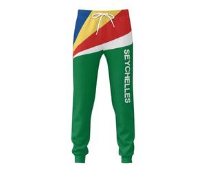 DJNGN Pantalon de Jogging Long et Doux imprimé aux Couleurs des Seychelles pour Hommes patriotes