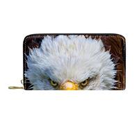 DJNGN Portefeuille Cuir Cuir Zip Long Porte-Monnaie Faucon Animal