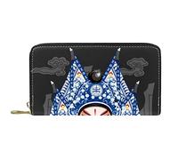 DJNGN Portefeuille Cuir Cuir Zip Long Purse Chinese Peking Actrice