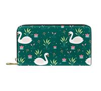 DJNGN Portefeuille Cuir Cuir Zip Long Purse Ele Swan