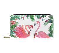 DJNGN Portefeuille Cuir Cuir Zip Long Purse Flamingo Mode