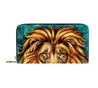 DJNGN Portefeuille Cuir Cuir Zip Long Purse Magic Lion