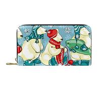 DJNGN Portefeuille Cuir Cuir Zip Long Purse Polar Bears