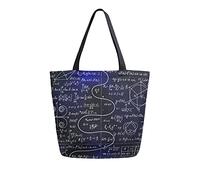 DJNGN Sac fourre-tout en toile pour femme, formules mathématiques, grand sac à bandoulière décontracté, sac à main, sacs d'épicerie, sacs de courses