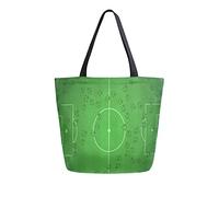 DJNGN Sac fourre-tout en toile pour femmes, motif de patte de terrain de football, grand sac à bandoulière décontracté, sacs d'épicerie, sacs de courses
