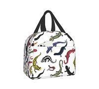 DJNGN Salamandres Sac À Lunch Isolé Pour Femmes Hommes Boîte À Lunch Conteneur Réutilisable Étanche Refroidisseur Fourre-Tout Sacs Pour Bureau Pique-Nique Sportif