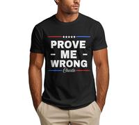 DJNGN T-Shirt « Prouve-Moi Que J'Ai tort » avec Charlie Kirk et Son Slogan « Rip » pour Homme