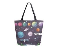 DJNGN Univers voyage dans l'espace toile fourre-tout sac transport sac à bandoulière pour faire du shopping voyage réutilisables