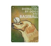 DJNGN Vintage Metal Sign Facilement Distrait Baseball Tin Sign Fer Peinture Cuisine Salle De Bains Garage Bar Café Man Cave Mur Décor À La Maison Art Affiche Extérieure Plaque Nouveauté Cadeaux