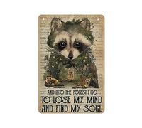 DJNGN Vintage Metal Tin Sign And Into The Forest I Go Iron Painting Home Kitchen Garage Man Cave Wall Decor Plaque Art Poster Funny Gift