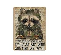 DJNGN Vintage Metal Tin Sign And Into The Forest I Go Iron Painting Home Kitchen Garage Man Cave Wall Decor Plaque Art Poster Funny Gift