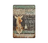 DJNGN Vintage Metal Tin Sign Deer Hunting And Into The Forest Iron Painting Home Kitchen Garage Man Cave Wall Decor Plaque Art Poster Funny Gift